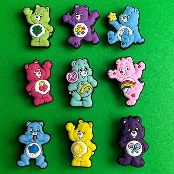 Care Bears Crocs Shoe Charms Set of 9 - jibbitz Charms - Picture 1 of 7